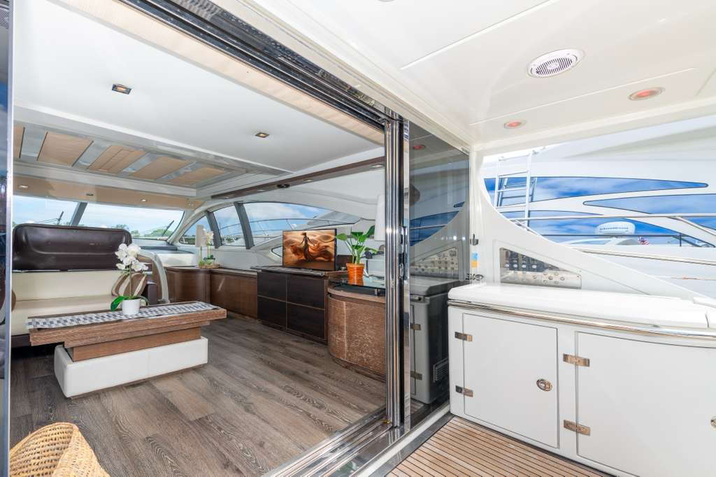 Bright salon aboard Samba Soul